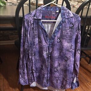 Robert Graham Vibrant Purple Patterned Shirt